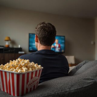 Promotional banner featuring top Netflix shows and movies released in the USA in April 2025